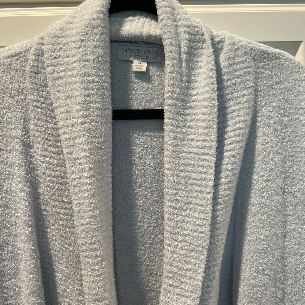 Barefoot Dreams Cardigan in Ice Blue